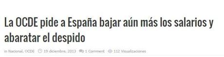 OCDE bajar salarios España