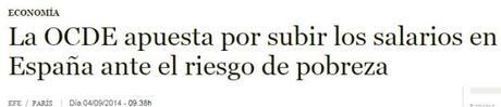 OCDE subir salarios España