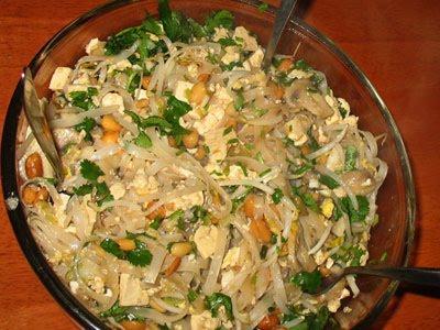 Ensalada de fideos de arroz para celíacos