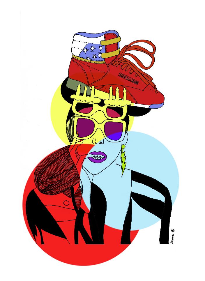 Ilustración Reebok Freestyle x Irene Cabrera