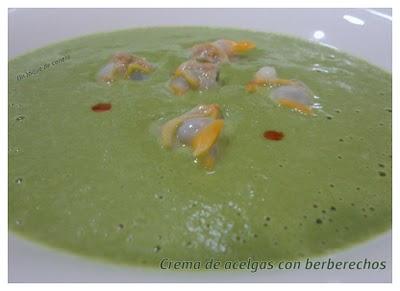 Crema de acelgas y berberechos.