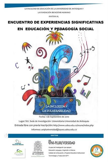 Encuentro de experiencias pedagógicas significativas desde lo social... Universidad de Antioquia