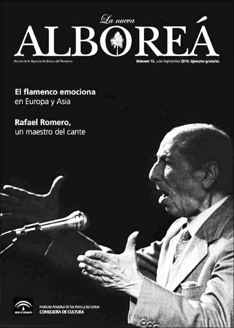 Nueva Alboreá, publicado el número 15 de julio-septiembre, en el que se reseña la figura de Rafael Romero.