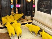 Curiosidades: rebaño ovejas amarillas compras Selfridges, Londres