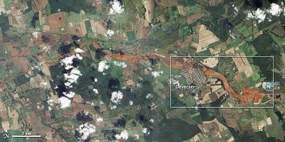 Hungría: Imagenes satélite del vertido de lodo tóxico