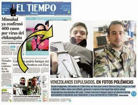 Portada diario El Tiempo de Colombia con Lorent Gómez Saleh