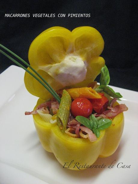 MACARRONES VEGETALES CON PIMIENTOS MACARRONES VEGETALES CON PIMIENTOS