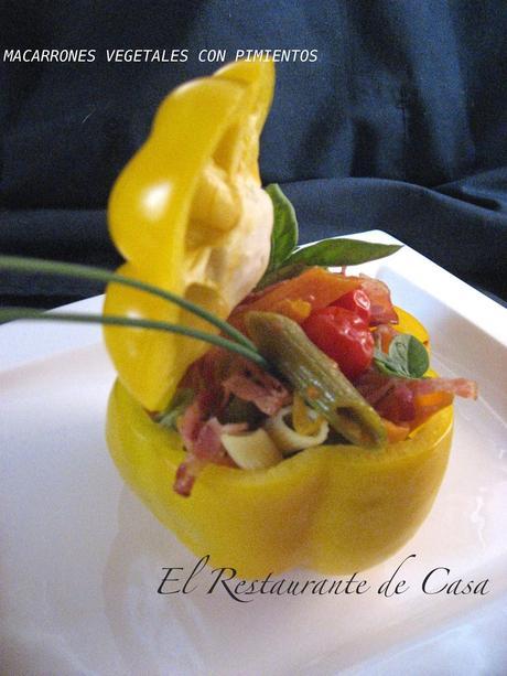 MACARRONES VEGETALES CON PIMIENTOS MACARRONES VEGETALES CON PIMIENTOS