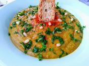 Crema zanahoria lentejas curry