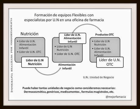 Todo el personal forma parte de todos los equipos, donde uno de ellos es responsable y lider