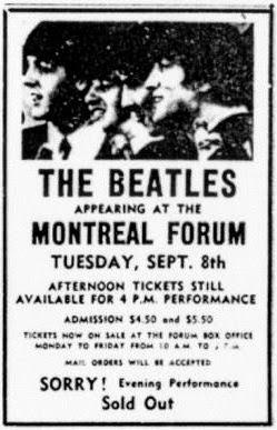 50 años: 08 Sept.1964 - Montreal Forum - Montreal, Canadá   - Amenazas de muerte y bombas -