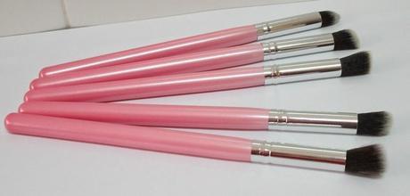 10 Makeup Pink Brushes Set 