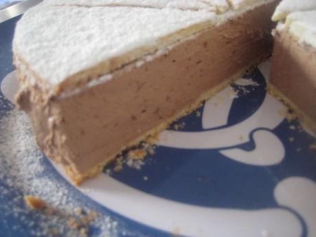 TARTA MOUSSE DE CREMA GANACHE CON PASTA AZUCARADA