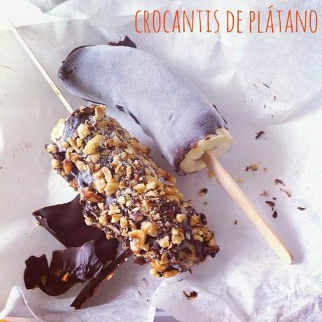 receta: crocantis de plátano - banana popsicles with chocolate and hazelnuts