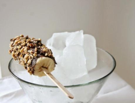 receta: crocantis de plátano - banana popsicles with chocolate and hazelnuts