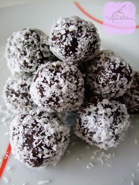 Bombones de cacao puro y coco