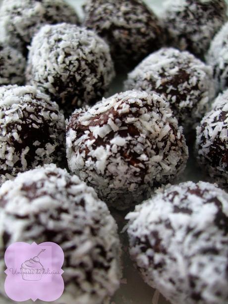 Bombones de cacao puro y coco