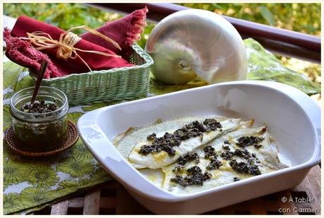 Rodaballo con Tapenade