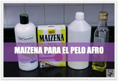 Maizena para el pelo afro.