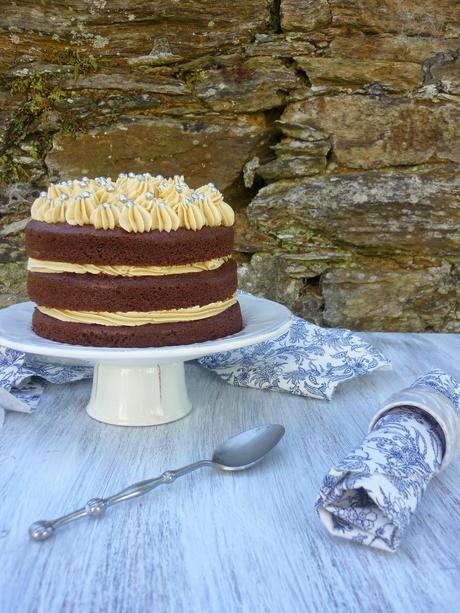 Tarta de chocolate y dulce de leche