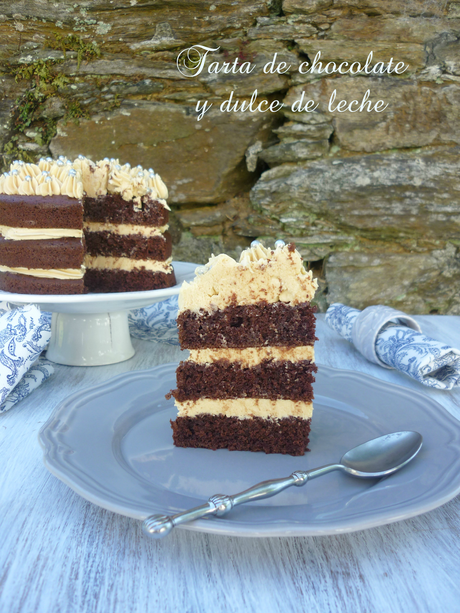 Tarta de chocolate y dulce de leche