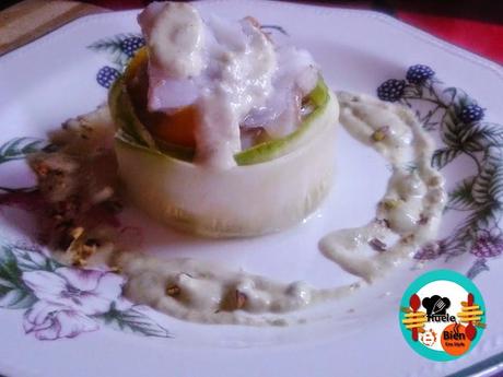 Carpaccio de calabacín relleno