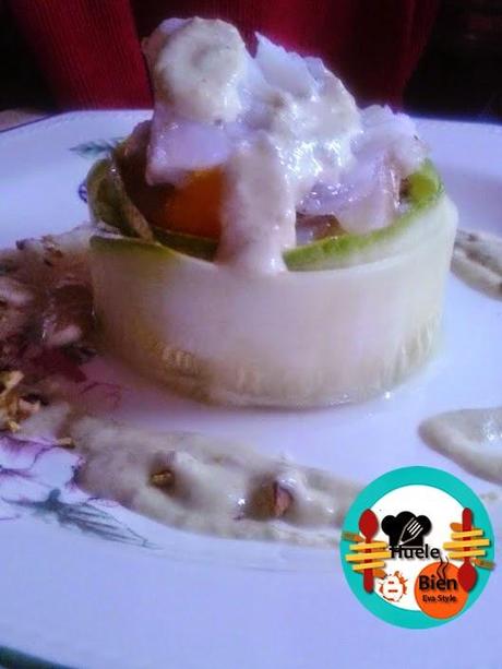 Carpaccio de calabacín relleno