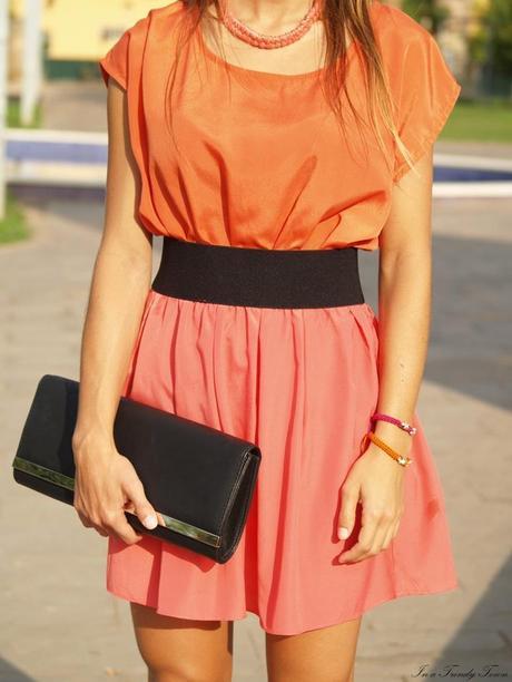 Outfit: Orange and coral