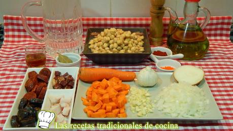 Receta de estofado de garbanzos con chorizo