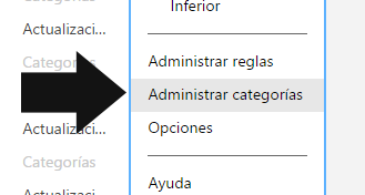 Como Mostrar y ocultar categorias panel lateral