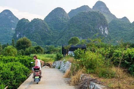 Explorando los caminos secundarios, Yangshuo Explorando los caminos secundarios, Yangshuo
