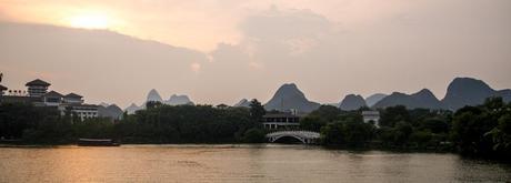 Panorámica en los lagos de Guilin Panorámica en los lagos de Guilin
