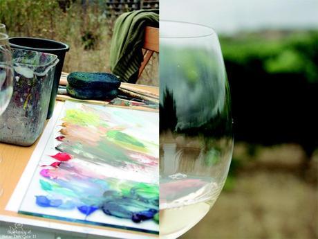 pintando entre viñedos... pintando entre viñedos...