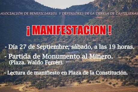 Manifestación en Almadén por la municipalización de la Dehesa de Castilseras