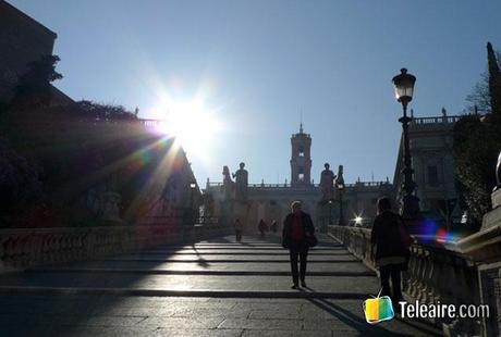 Las escalinatas de Campidoglio en Roma