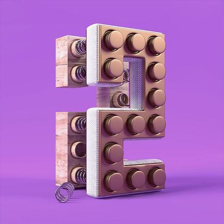 Tipografía de números en 3D