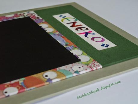 Pizarra en cartonnage para Eneko.