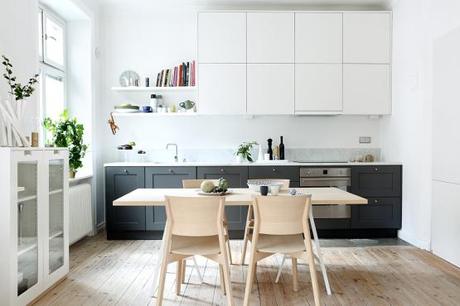 estilo nórdico escandinavo cocinas pequeñas doble armario cocinas nórdicas cocinas de ikea cocinas blancas modernas cocinas básicas 2 colores cocinas abiertas pequeñas blog decoración diseño nórdico 