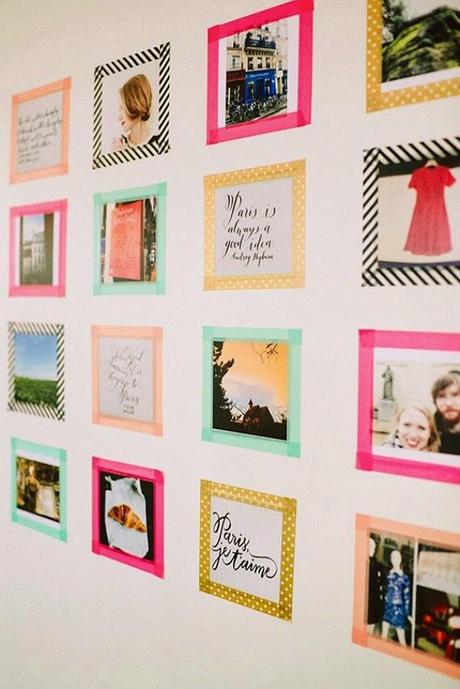 Un collage de fotos y una pared