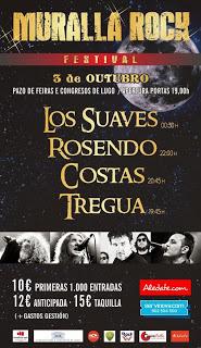 Muralla Rock en Lugo: Rosendo, Los Suaves, Costas y Tregua
