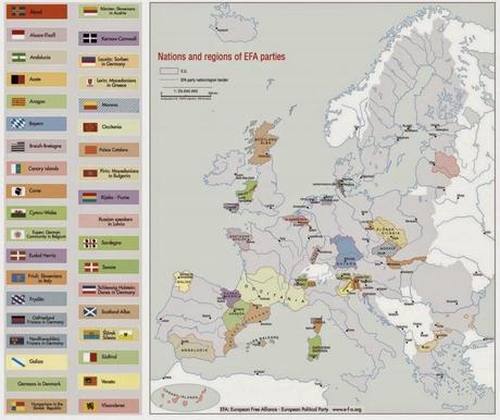 Así sería el mapa de Europa si todos los movimientos separatistas tienen éxito