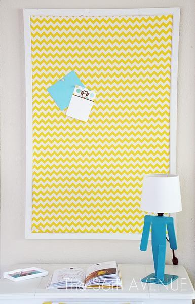 DIY CORCHO FORRADO DE TELA PARA EL DESPACHO