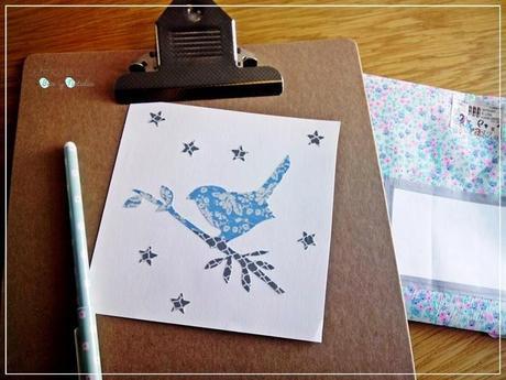 Postales con washi y fabric tape