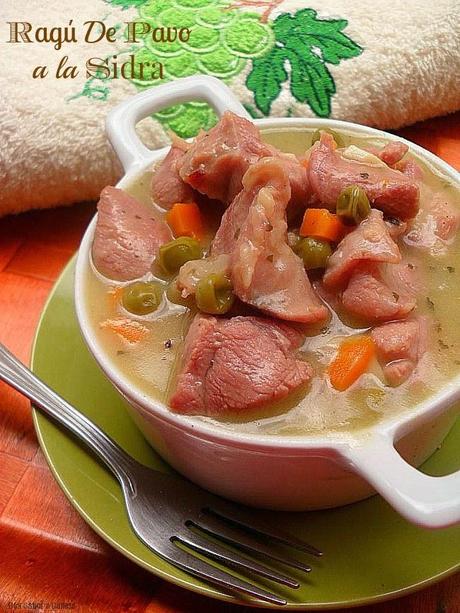 Ragú de pavo a la sidra