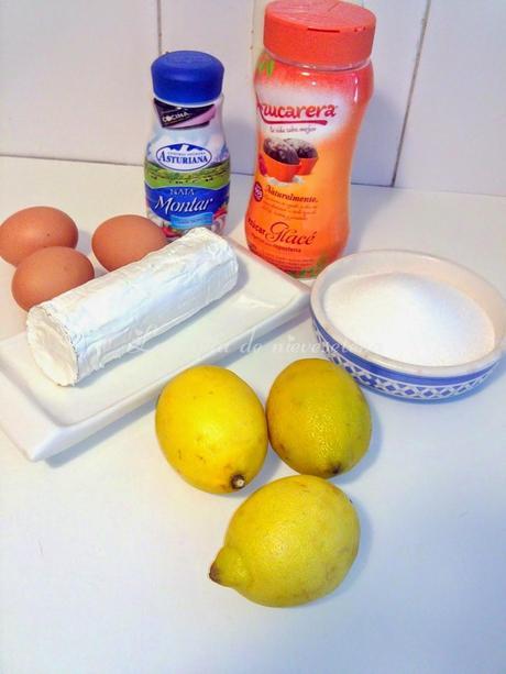 Tarta de limón y queso de cabra