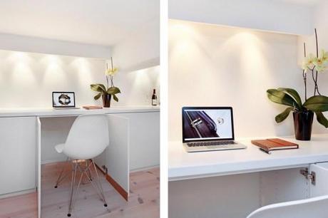 silla butterfly eames muebles de diseño Luminoso loft sueco con vistas lámparas de diseño estilo nórdico escandinavo encimera revestimiento marmol de carrara decoración nordica loft decoración minimalista decoración en blanco y madera blog decoración interiores nórdicos 