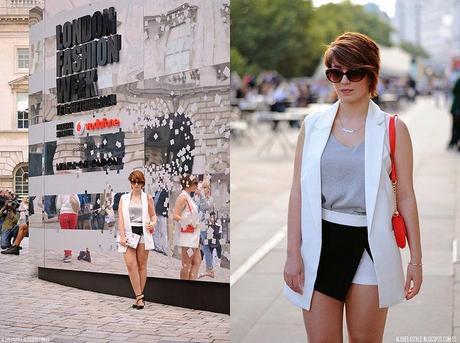 Look of the day: Asymmetric b&w shorts lovelystyle (3)