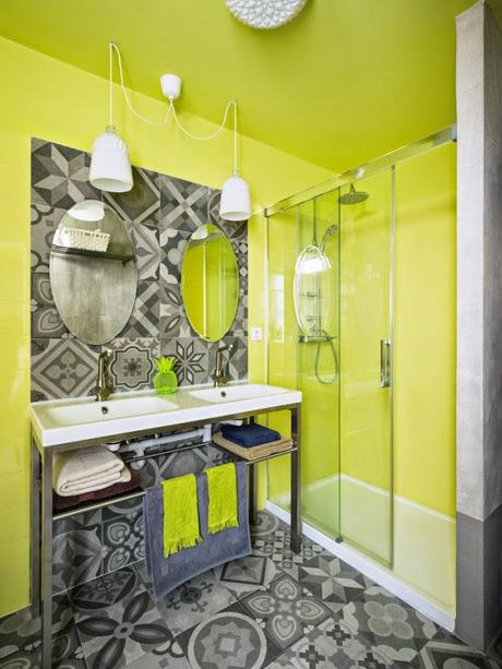Un apartamento verde limón