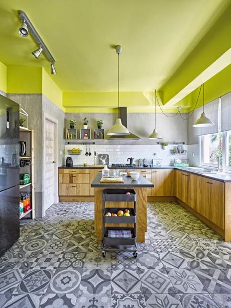 Un apartamento verde limón