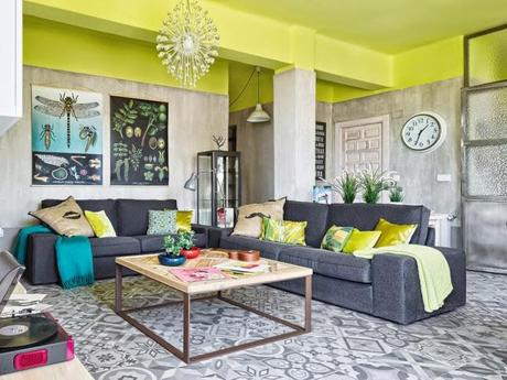 Un apartamento verde limón